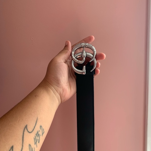COPY - Authentic Gucci belt silver buckle black belt main image 4